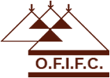 Image of three intersecting triangles of differing sizes like stylized teepees, with the OFIFC acronym below
